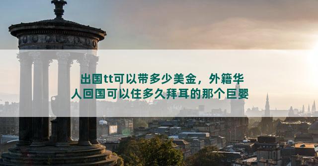 出国tt可以带多少美金，外籍华人回国可以住多久拜耳的那个巨婴，是不是她不走，国家就没有权利驱逐她